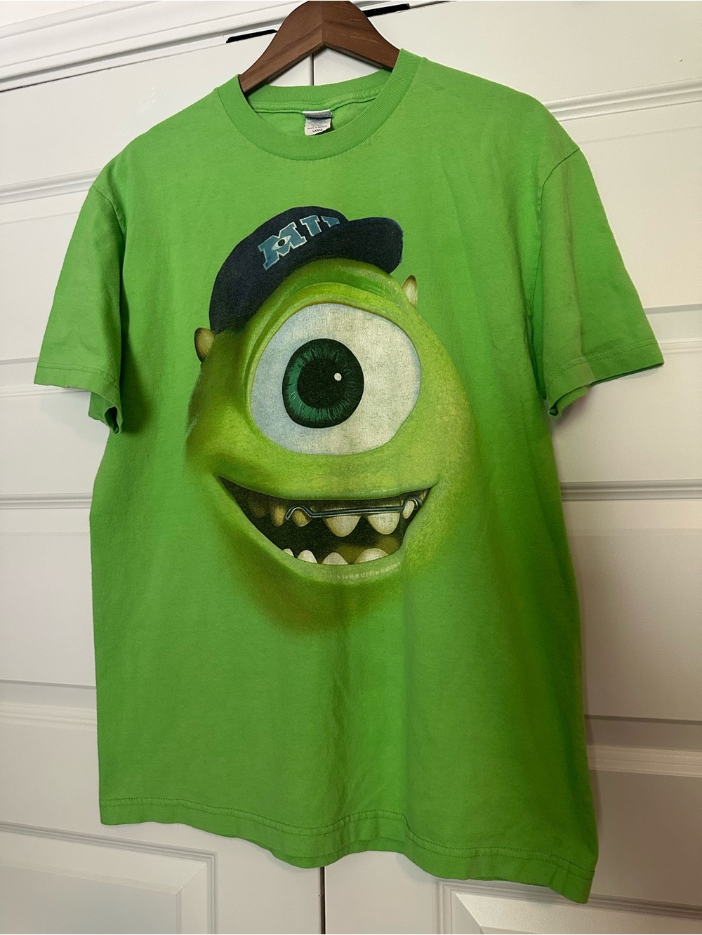 Vintage Disney Pixar Monsters University Mike Wazowski Graphic Tshirt - L